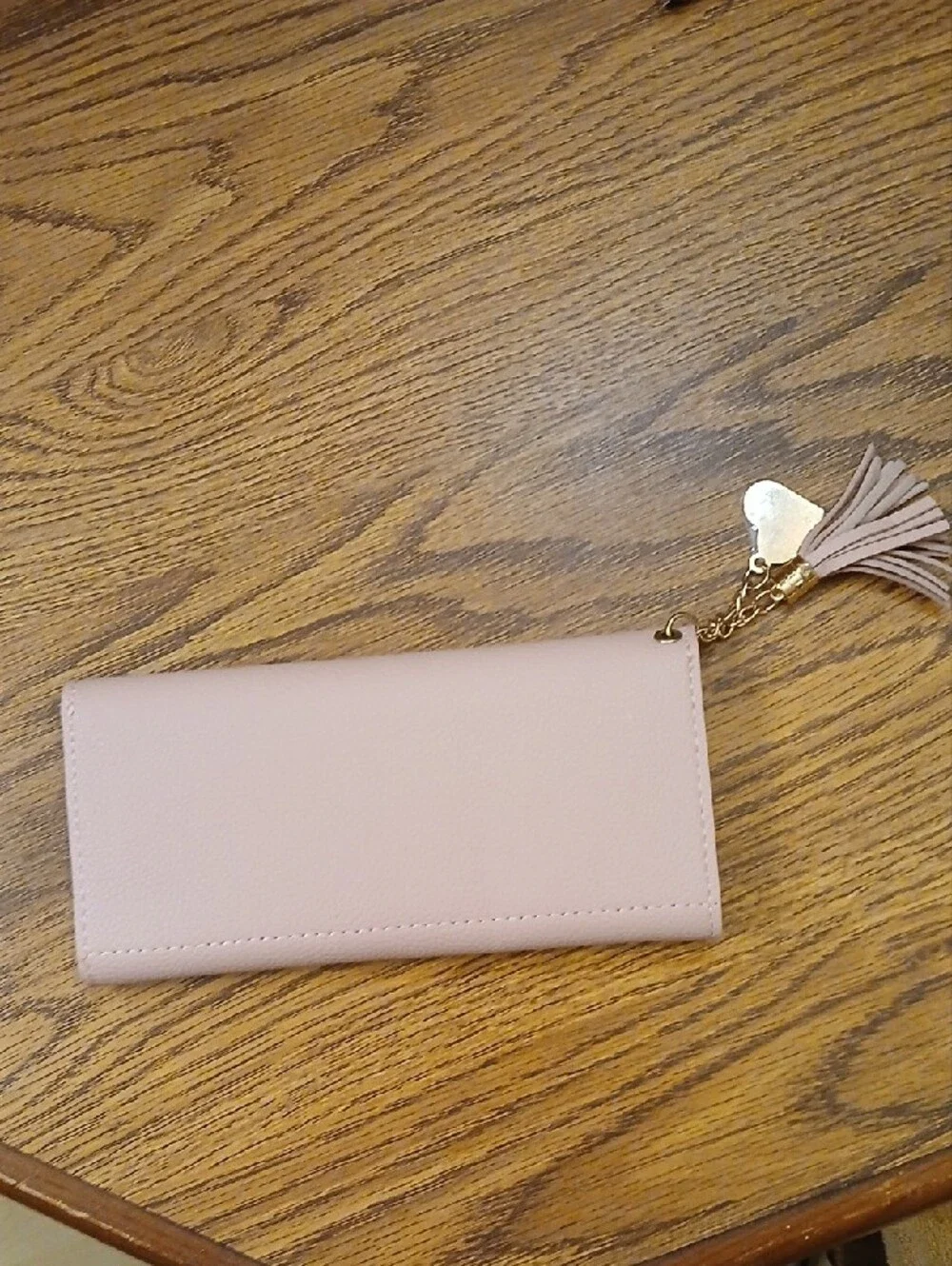 Blush Pink Tassel Envelope Clutch Wallet - Women Bags